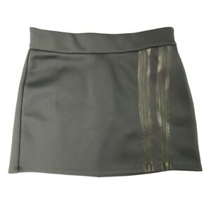 Fabletics black coronado striped zipper athletic stretch mini skirt, small